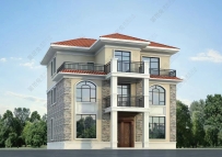 江西上饶占地120平米三层农村自建房别墅施工图纸